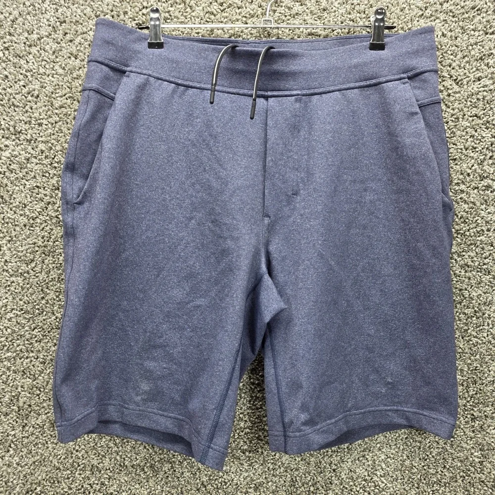 Lululemon Shorts Mens Xlarge Blue Sweat Short Drawstring Gym Casual 10